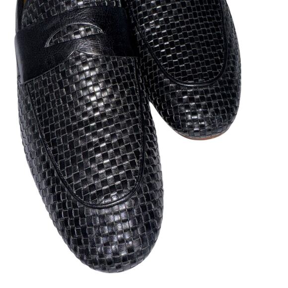 Curatore Mens Bodeo Woven Black Leather Penn Loafer Size 13 - Picture 8 of 10